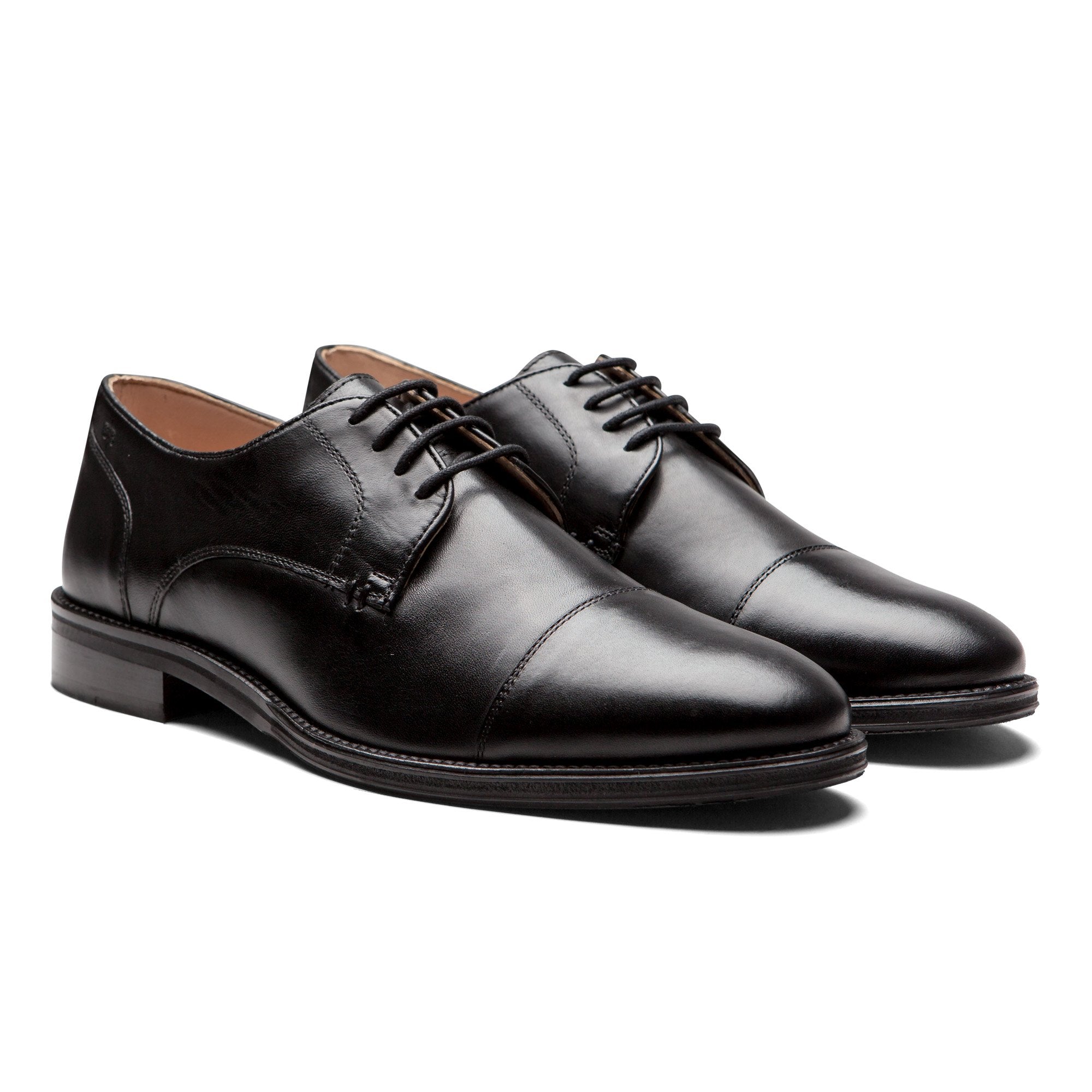Black Captoe Shoes - Giorgio Men's Warehouse