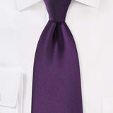 Eggplant Solid Necktie - Men Suits