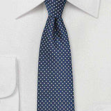 Navy Pin Dot Necktie - Men Suits