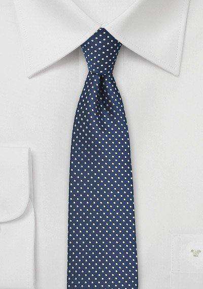Navy Pin Dot Necktie - Men Suits