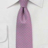 Raspberry Pin Dot Necktie - Men Suits