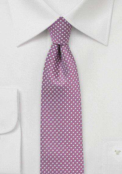 Raspberry Pin Dot Necktie - Men Suits