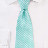 Sea Mist Pin Dot Necktie - Men Suits