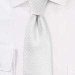 White Pin Dot Necktie - Men Suits