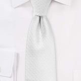 White Pin Dot Necktie - Men Suits