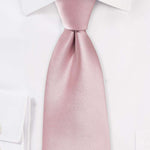 Soft Pink Solid Necktie - Men Suits
