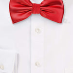 Bright Red Solid Bowtie - Men Suits