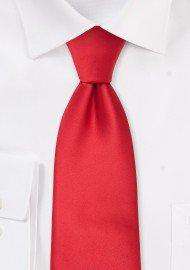 Bright Red Solid Necktie - Men Suits