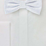 White Proper Paisley Bowtie - Men Suits