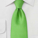 Kelly Green Solid Necktie - Men Suits