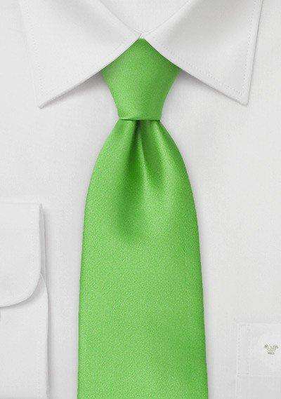 Kelly Green Solid Necktie - Men Suits