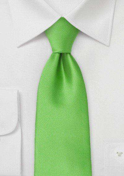 Kelly Green Solid Necktie - Men Suits