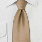 Mocha Solid Necktie - Men Suits