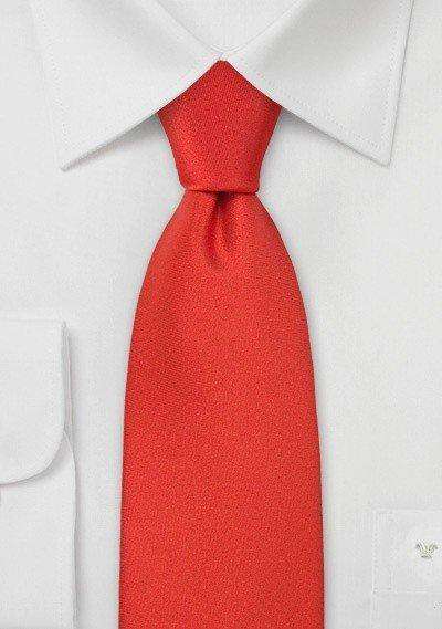 Cinnabar Solid Necktie - Men Suits