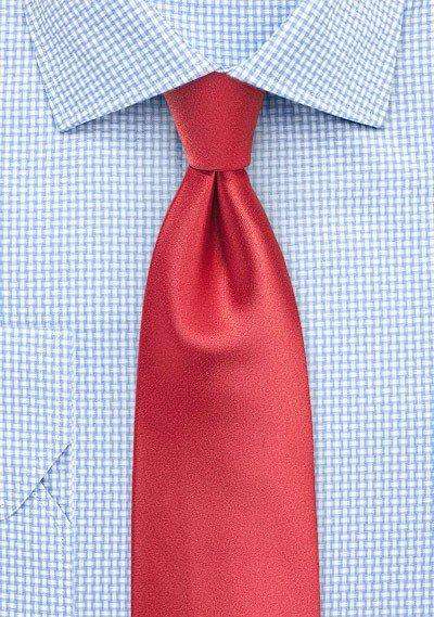 Coral Solid Necktie - Men Suits