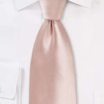 Peach Blush Solid Necktie - Men Suits