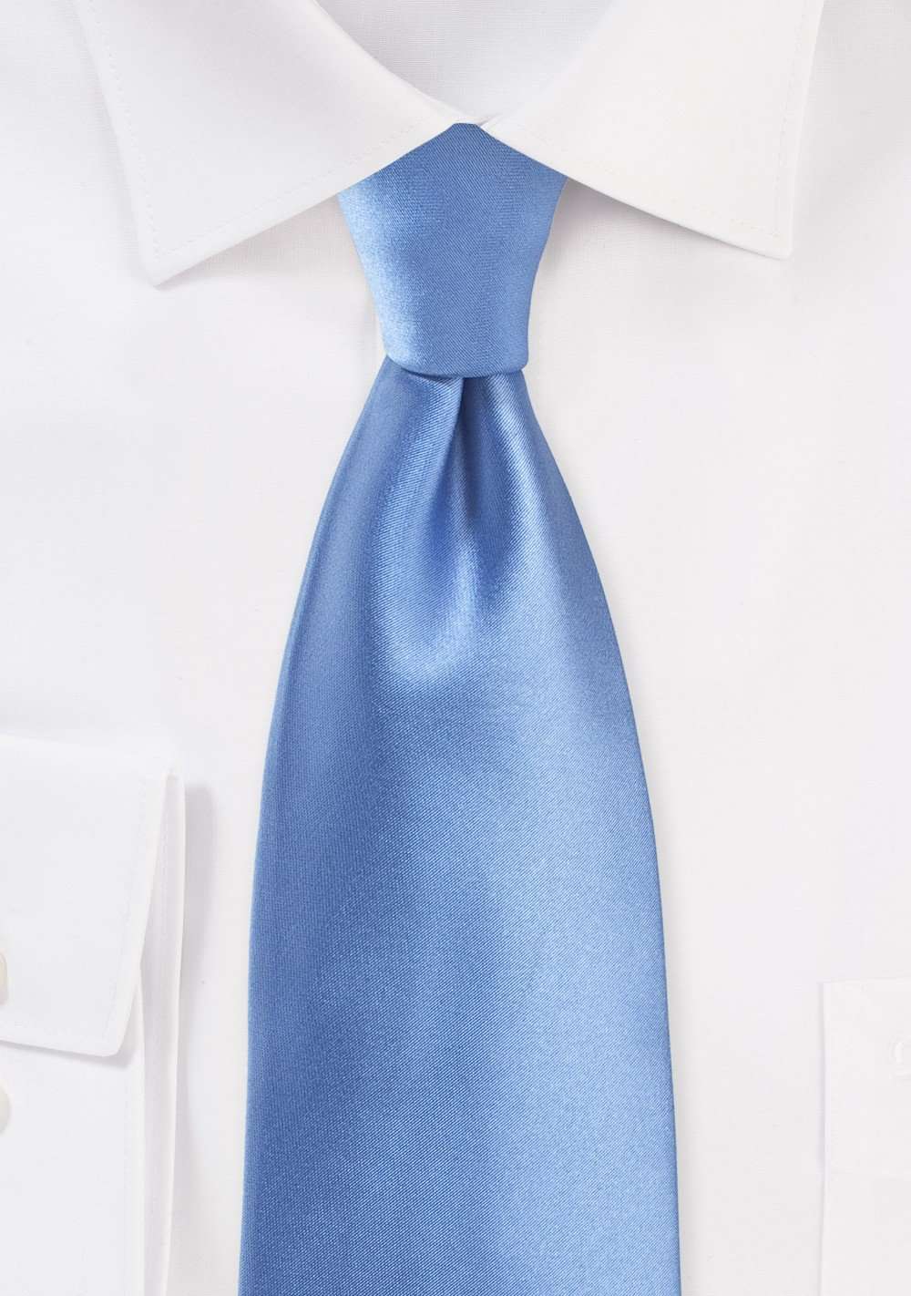 Periwinkle Solid Necktie - Men Suits