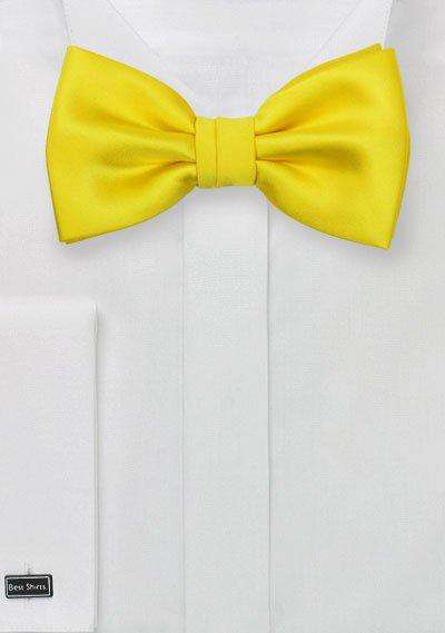 Canary Solid Bowtie - Men Suits