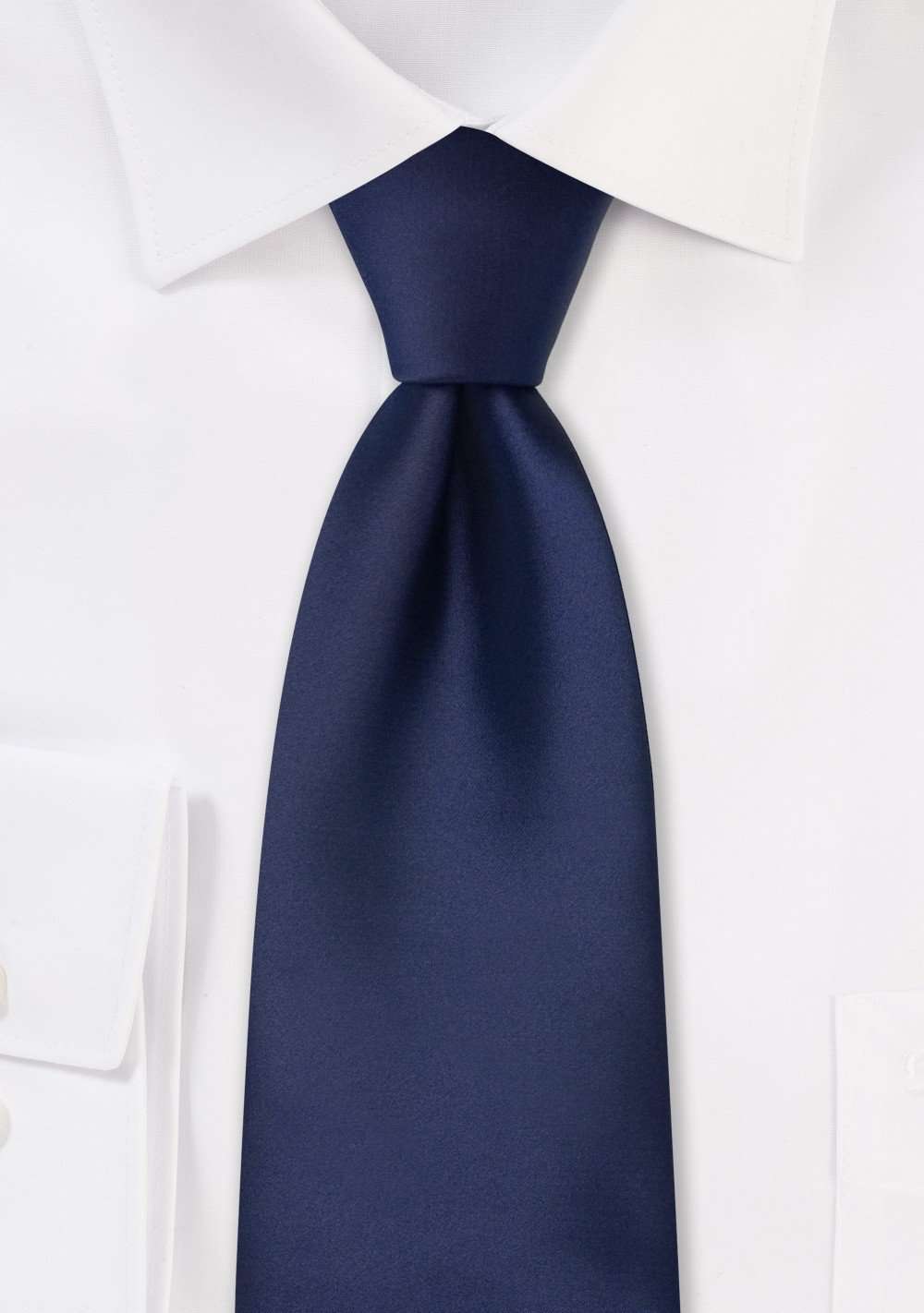 Navy Solid Necktie - Men Suits