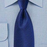 Navy Herringbone Necktie - Men Suits