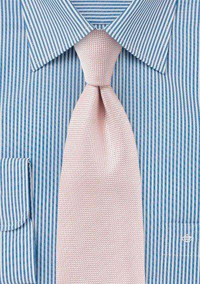 Peach Blush MicroTexture Necktie - Men Suits