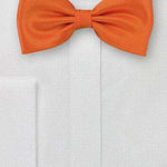Orange Solid Bowtie - Men Suits