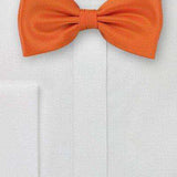 Orange Solid Bowtie - Men Suits