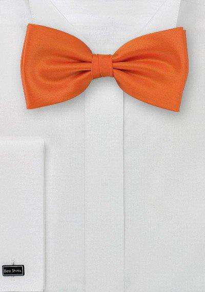 Orange Solid Bowtie - Men Suits
