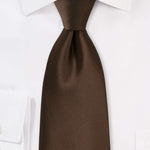 Chocolate Solid Necktie - Men Suits