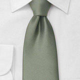 Olive Solid Necktie - Men Suits