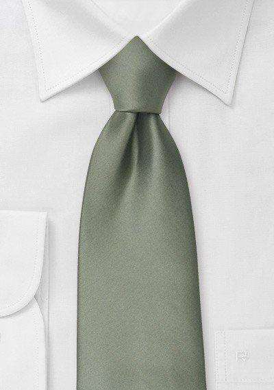 Olive Solid Necktie - Men Suits