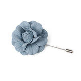 Powder Blue Flower Lapel Pin - Men Suits