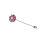 Purple Sunflower Lapel Pin - Men Suits