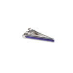 Silver and Purple Inlay Tie Bar - Men Suits