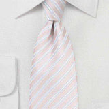Blush Summer Striped Necktie - Men Suits