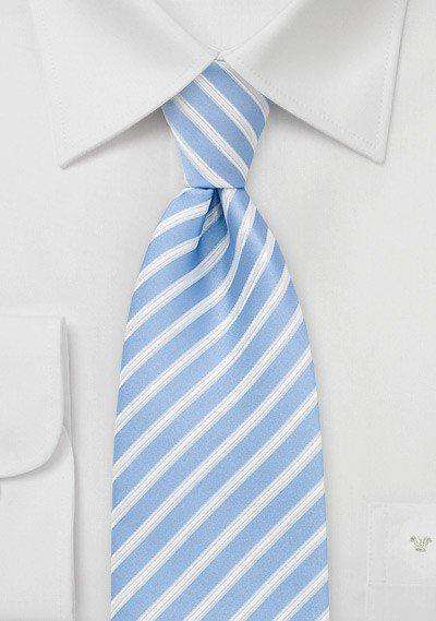 Blue Summer Striped Necktie - Men Suits