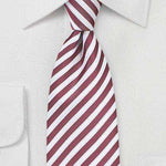 Deep Claret Summer Striped Necktie - Men Suits