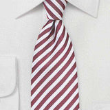 Deep Claret Summer Striped Necktie - Men Suits