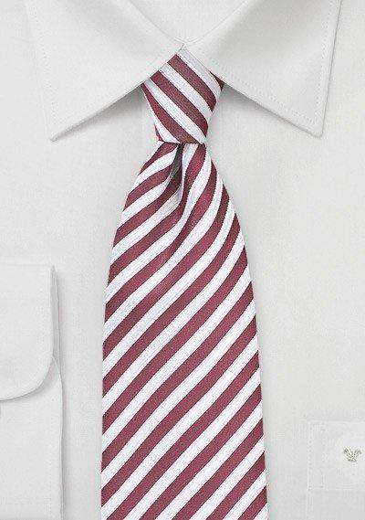 Deep Claret Summer Striped Necktie - Men Suits