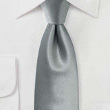 Formal Silver Small Texture Necktie - Men Suits