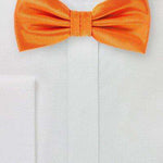 Neon Orange Small Texture Bowtie - Men Suits