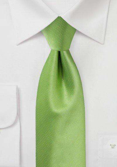 Kiwi Green Small Texture Necktie - Men Suits