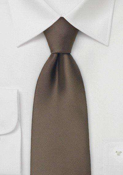 Chestnut Solid Necktie - Men Suits