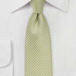 Sage Green Pin Dot Necktie - Men Suits