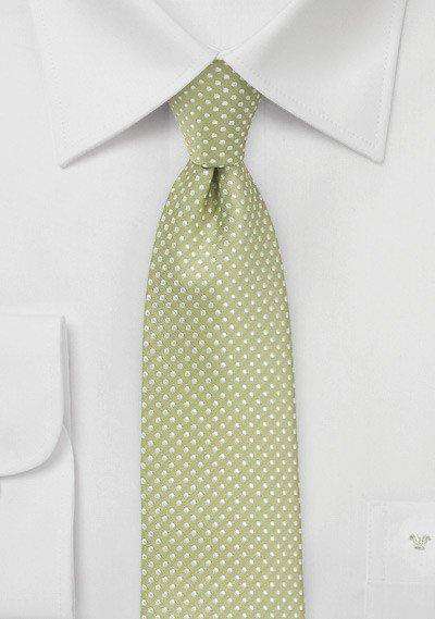 Sage Green Pin Dot Necktie - Men Suits