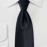 Jet Black Small Texture Necktie - Men Suits