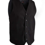 Classic Black Solid Vest - Men Suits