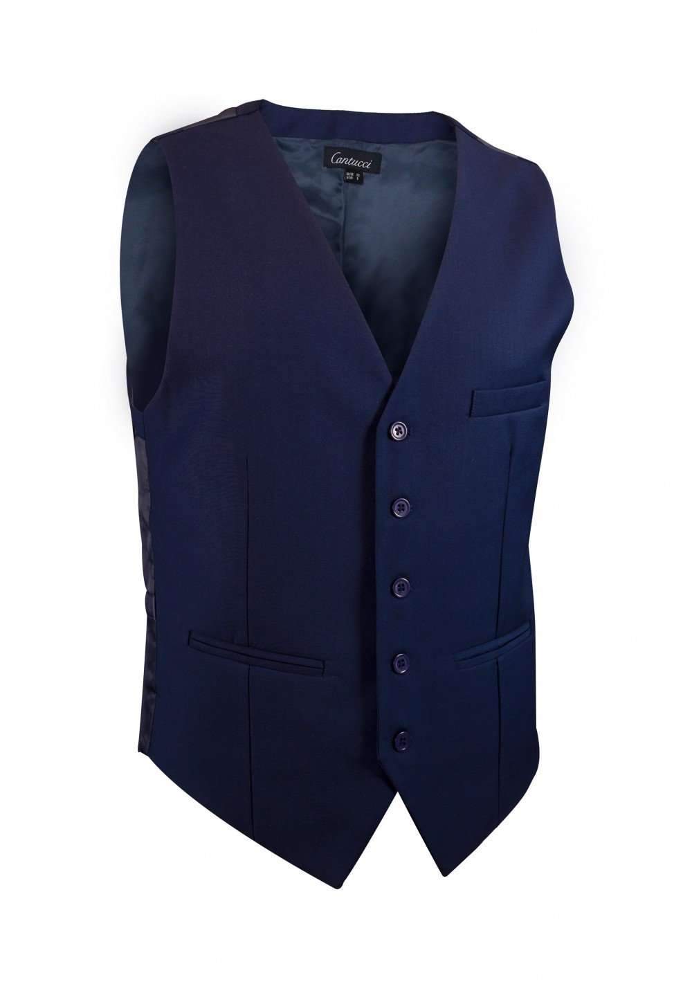 Midnight Blue Solid Vest - Men Suits