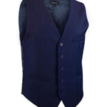 Midnight Blue Solid Vest - Men Suits
