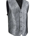 Mercury Silver Proper Paisley Vest - Men Suits
